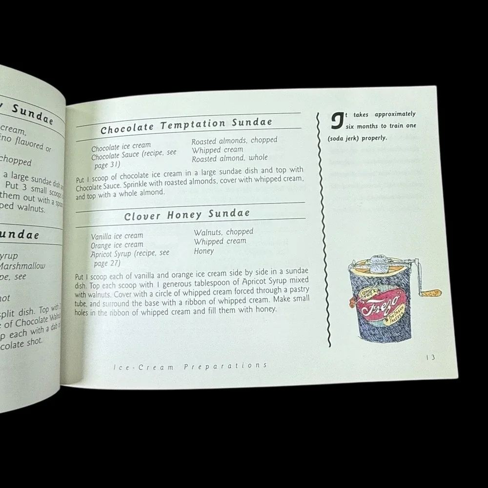 Luncheonette Recipes From the Golden Age Of the Soda Fountain First Edition 1989